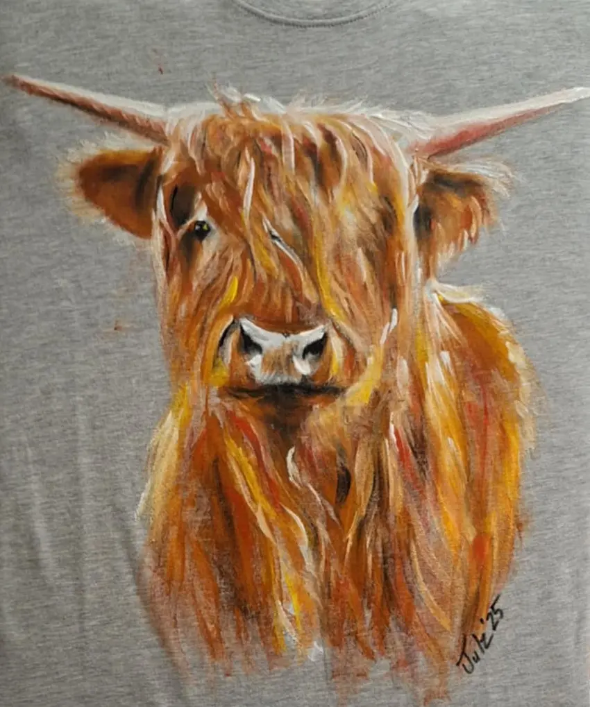 Highland cow t-shirt design